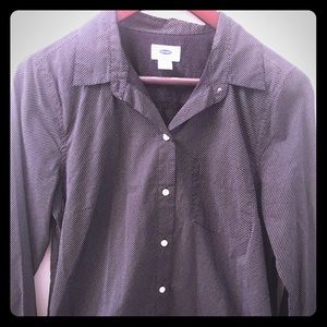 Black and white polka dot Dress Shirt